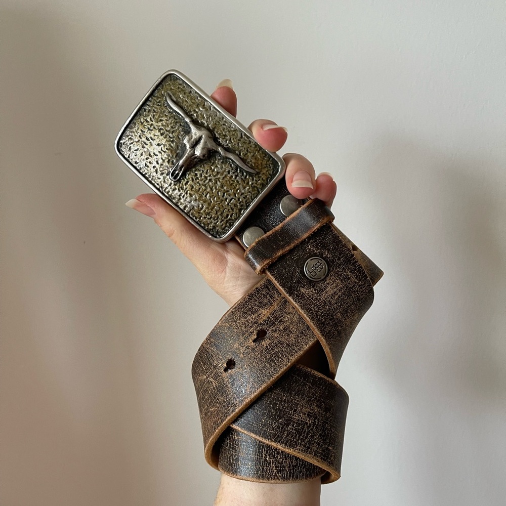 BED STU Belt- Longhorn Cowgirl country western brown leather designer belt